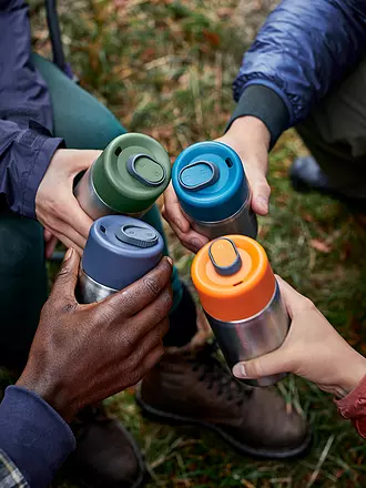 BLACK+BLUM | Thermos - Gobelet isotherme en acier inoxydable 340 ml Orange/Acier inoxydable | 